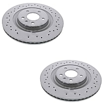SET-ZXC8W0615601E-2 Rear Brake Disc, Plain Surface