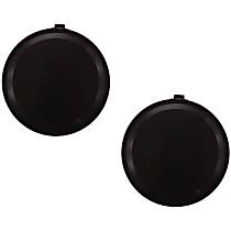 Front, Driver and Passenger Side Fog Light Cover, For Models Without Off Road Package, Black, CAPA Certified