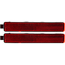 Rear, Driver and Passenger Side Bumper Reflector,, CAPA Certified