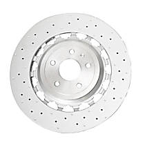 8S0615301L Front Brake Disc, Cross-Drilled,, OE Replacement Series