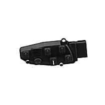 Front, Driver Side Window Switch, with Auto. Down, Black, 4 Buttons, Standard OE Replacement