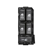 Front or Rear, Driver Side Window Switch, 4-Door, Black, Standard OE Replacement