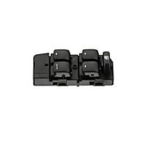 DS-2140 Front, Driver Side Standard Series Window Switch Black 6 Buttons