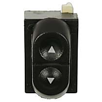 Front, Driver or Passenger Side Window Switch, Black, Standard OE Replacement