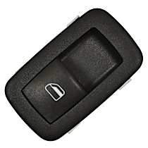 Rear, Driver or Passenger Side Window Switch, Without One Touch Window Open/Close, Black