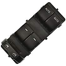 Front, Driver Side Window Switch, Black
