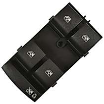 Front, Driver Side Window Switch, Black