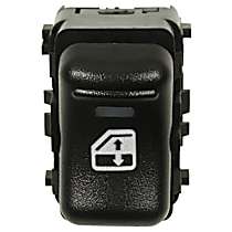 Front, Passenger Side Window Switch, Black