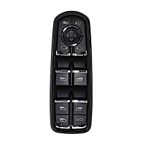 Front, Driver Side Window Switch, With Lane Departure Warning, Black and Silver