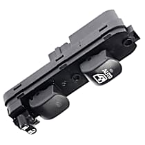Front, Driver Side Window Switch, Black, Standard OE Replacement