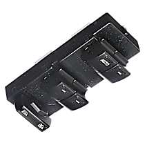 Front, Driver Side Window Switch, Black, Standard OE Replacement