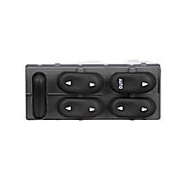 Front, Driver Side Window Switch, Black, Standard OE Replacement