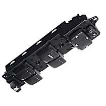 Front, Driver Side Window Switch, with Driver Auto Down, Black, Standard OE Replacement