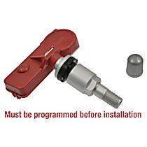 With Aluminum Valve, Red, QWIK - SENSOR Multi - Coverage TPMS Sensor - 