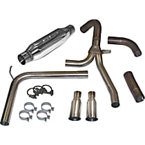 31042A SLP LoudMouth 2.5 in. Cat-Back Exhaust System, Stainless Steel, Dual Split Rear, 3.5 in. Polished Tips