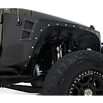 76880 Front, Driver and Passenger Side Fender Flares, Powdercoated Black XRC Armor Series