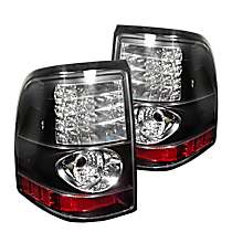 Driver and Passenger Side LED Tail Light, With bulb(s), Uses Stock Bulbs, Clear Lens, Black Interior