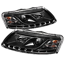 5029416 Driver and Passenger Side Halogen Headlight, With bulb(s), Clear Lens, Black Interior, Signature Series