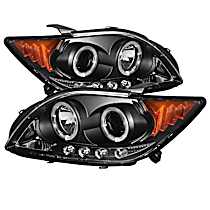 Driver and Passenger Side Halogen Headlight, With bulb(s), Clear Lens, Black Interior, Coupe, Signature Series