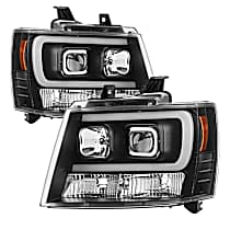 5082565 Driver and Passenger Side Halogen Headlight, With bulb(s), Clear Lens, Black Interior, Signature Series