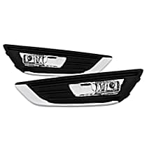 Front, Driver and Passenger Side Halogen Fog Light, With bulb(s), With Switch, Clear Lens