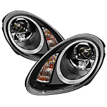 5083210 Driver and Passenger Side Halogen Headlight, With bulb(s), Clear Lens, Black Interior, Signature Series