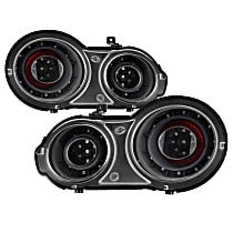5083265 Driver and Passenger Side LED Tail Light, With bulb(s), Clear Lens, Black Interior