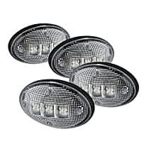 Front and Rear, Driver and Passenger Side Side Marker, With bulb(s), Xtune Series