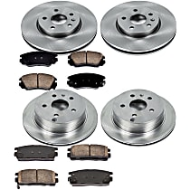 16OEREP55 Front and Rear Brake Disc and Pad Kit, SureStop OE Replacement