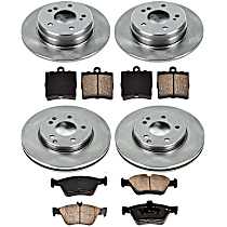 2006 2007 Mercedes Benz C280 4Matic OE Replacement Rotors w//Ceramic Pads F+R