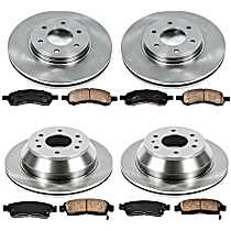 Front + Rear Rotors w//Ceramic Pads Geomet OE Brakes 2006 07 08 2009 Trailblazer