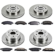 60OEREP65 Front and Rear Brake Disc and Pad Kit, SureStop OE Replacement
