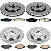 84OEREP55 Front and Rear Brake Disc and Pad Kit, SureStop OE Replacement