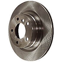 Rear, Driver or Passenger Side Brake Disc, Plain Surface, Vented, 5 Lugs, 299.72 mm, 2.5L 6Cyl, Pro-Line Series