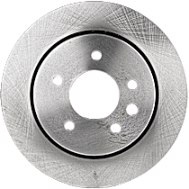 Rear, Driver or Passenger Side Brake Disc, Plain Surface, Vented, 5 Lugs, 305.05 mm, Fr Ch# 198335, Base, 4.0L 6Cyl, Pro-Line Series