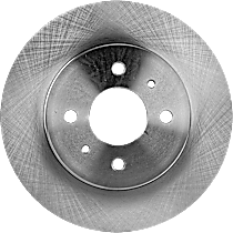 Front, Driver or Passenger Side Brake Disc, Plain Surface, Vented, 4 Lugs, 250.19 mm, 1.9L 4Cyl, Pro-Line Series