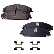 Front Brake Pad Set, 2-Wheel Set, Pro-Line Series, Ceramic, Hardware Includes (8) Pieces Pad Locating Clip