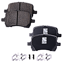 Front Brake Pad Set, 2-Wheel Set, Ceramic, Hardware Includes (2) Pieces Snap On Sensor, (4) Pieces Pad Locating Clip, Pro-Line Series