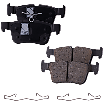 Rear Brake Pad Set, 2-Wheel Set, Ceramic, Hardware Includes (2) Pieces Pad Retainer, All Wheel Drive/Front Wheel Drive, Pro-Line Series