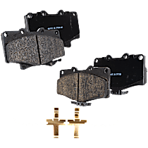 Front Ceramic Brake Pad Set, 4 Piston Caliper, Pro-Line Series