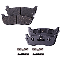 Rear Brake Pad Set, 2-Wheel Set, Semi-Metallic, Hardware Includes (4) Pieces Pad Clip Locating, Limousine, Pro-Line Series