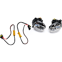 Front, Driver and Passenger Side LED Fog Light, With bulb(s), OE Replacement
