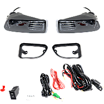 Front, Driver and Passenger Side Halogen Fog Light, With bulb(s), OE Replacement