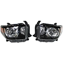 Driver and Passenger Side Headlight, Without bulb(s), Without LED DRL