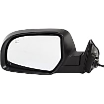 Driver Side Mirror, Power, Manual Folding, Heated, With 1 Paintable and 1 Textured Black Cap, Without Signal Light, Memory, Puddle Light, Auto-Dimming, and Blind Spot Feature