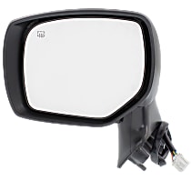 Driver Side Mirror, Power, Manual Folding, Heated, With 1 Paintable and 1 Textured Black Cap, Without Signal Light, Memory, Puddle Light, Auto-Dimming, and Blind Spot Feature