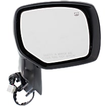 Passenger Side Mirror, Power, Manual Folding, Heated, With 1 Paintable and 1 Textured Black Cap, Without Signal Light, Memory, Puddle Light, Auto-Dimming, and Blind Spot Feature