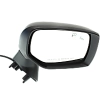 Passenger Side Mirror, Power, Manual Folding, Heated, Paintable, In-housing Signal Light, Without memory, Without Puddle Light, Without Auto-Dimming, With Blind Spot Detection in Glass