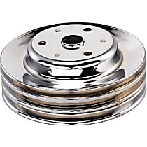 9608 Crankshaft Pulley - Chrome, Steel, Triple groove, Direct Fit, Sold individually