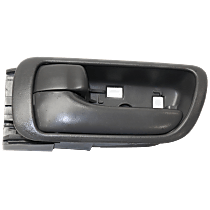 Front or Rear, Driver Side Interior Door Handle, Gray, With Door Lock Button